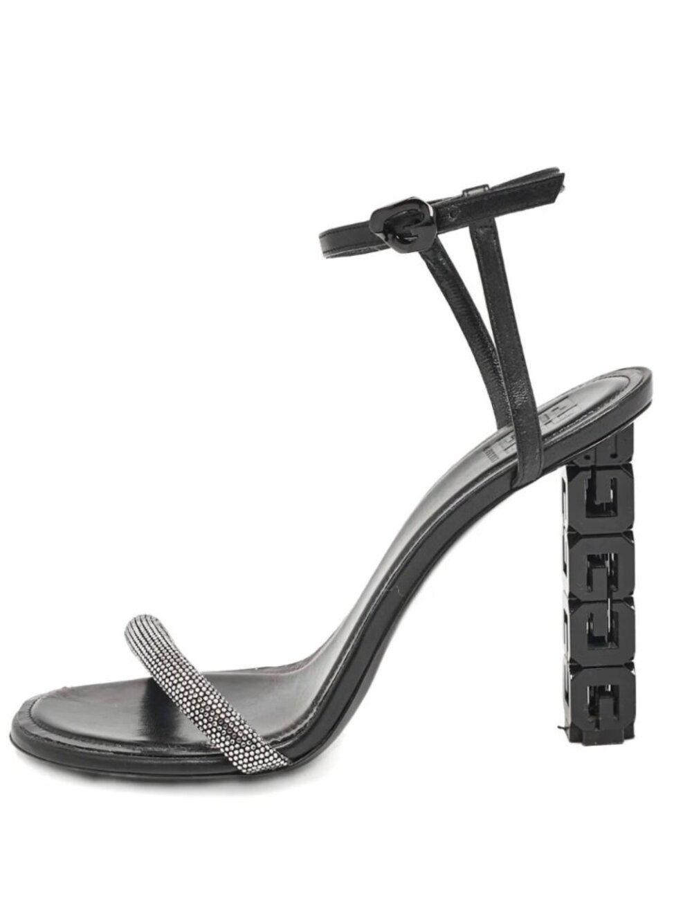 Givenchy G Cube 105 Crystal-Embellished Leather Sandals - 38